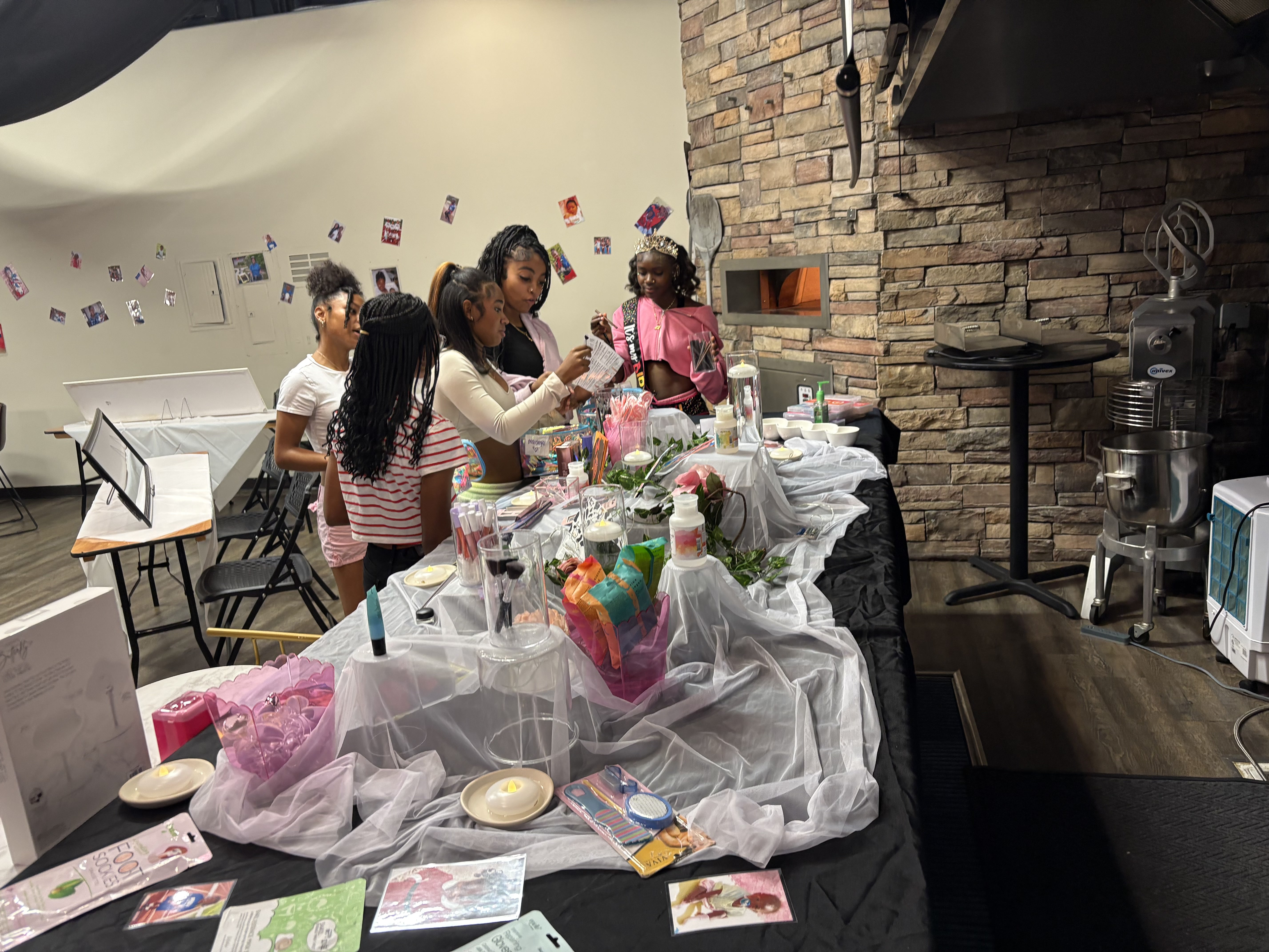 Birthday celebration party with decorated table and guests at Brown Rice Consortium Denver